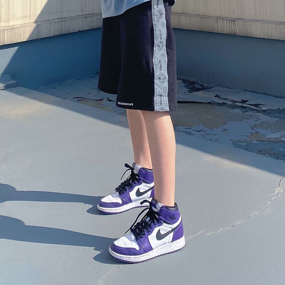 Jordan 1 Retro High Court Purple White GS