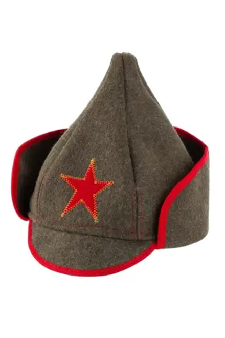 Шапка банная «Буденовка», сукно