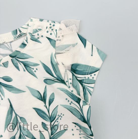 Футболка хлопковая, Зеленые веточки