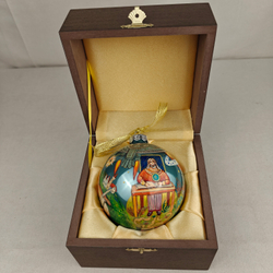 Шар новогодний (круговая роспись Палех) Маленький принц - 4 в футляре