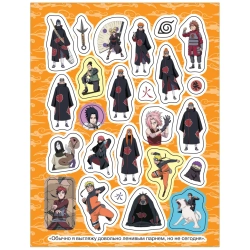 100 наклеек Naruto Shippuden красная