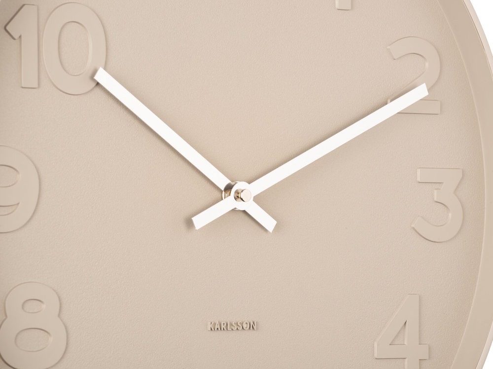 Часы настенные Karlsson MR BROWN Present Time Бежевый