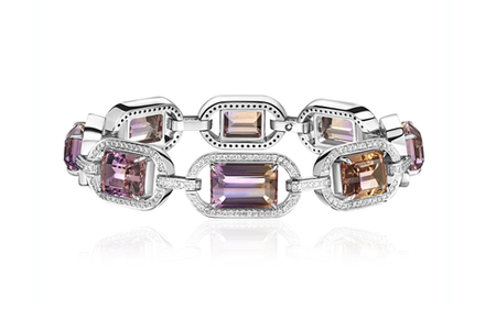 Браслет с аметринами и бриллиантами