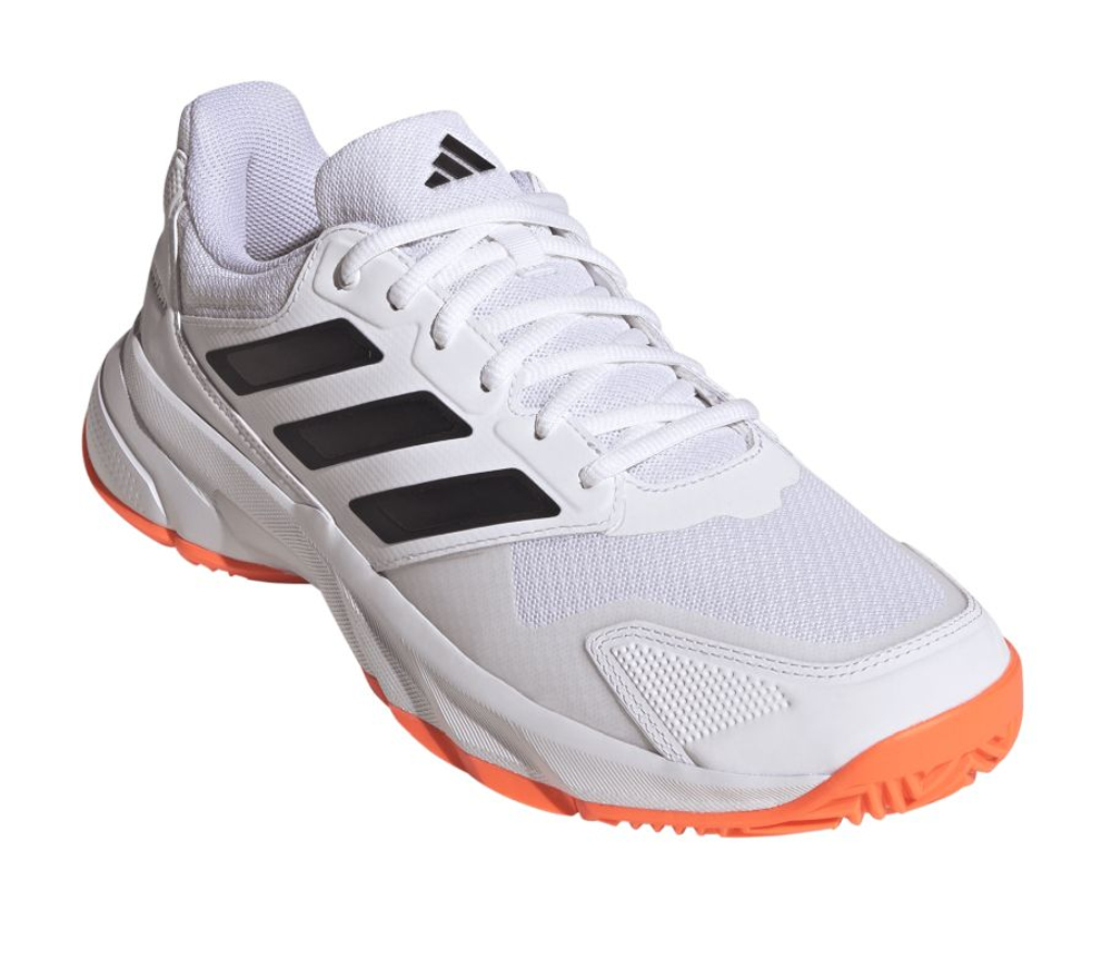 Мужские кроссовки теннисные Adidas CourtJam Control 3 M - cloud white/core black/lucid orange