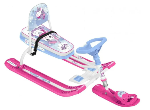 Снегокат Тимка спорт 4-1  MAGIC с единорогом  со спинкой *1 ТС4-1М/ЕР