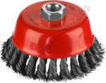 MIRAX 100 мм, жгутированная стальная проволока, 0.5 мм, Щетка-крацовка чашечная (35104-100)