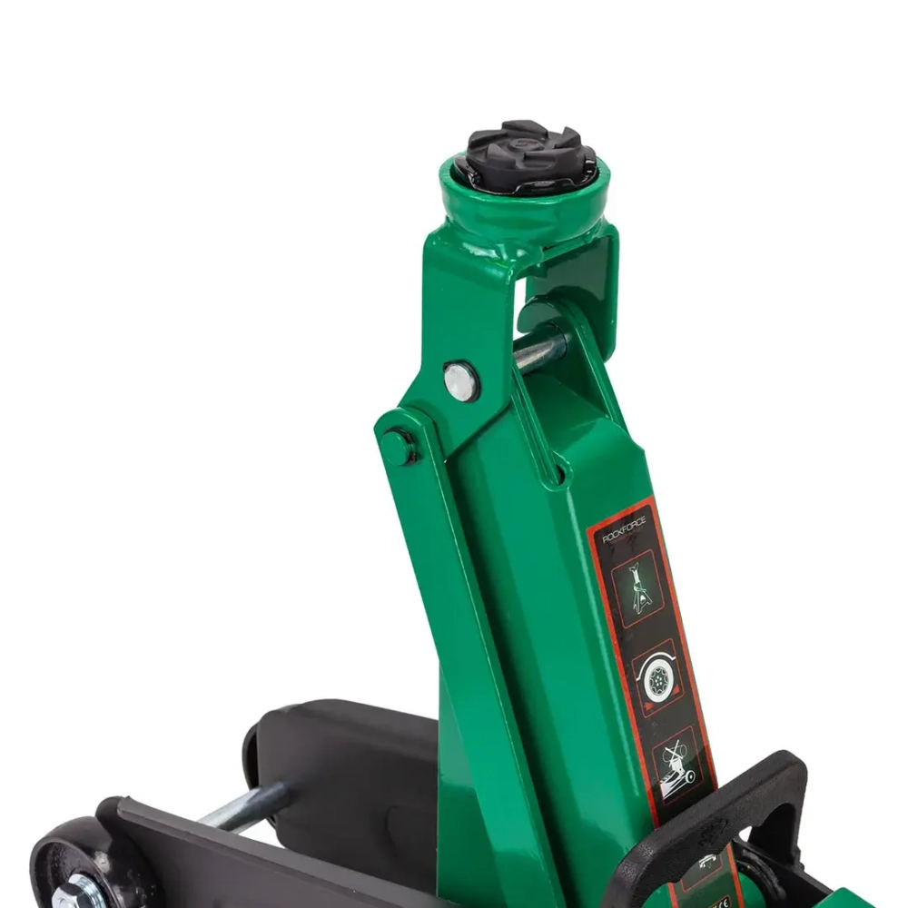 Домкрат подкатной гидравлический 2,5т с резиновой накладкой (h min 135мм, h max 387мм) в кейсе,без фиксации RockForce##Rock FORCE RF-TH22501 без фиксации в кейсе