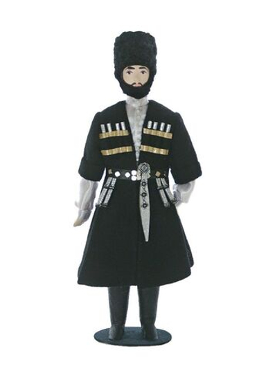 Кукла коллекционная Чеченец в национальном костюме