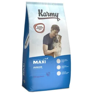 Сухой корм Karmy Maxi Junior для щенков крупных пород, с индейкой