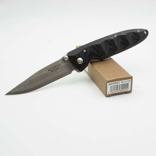 Складной нож Mcusta Damascus Basic Folder MC-0012D c клинком из стали VG-10 San Mai (Laminated Stainlesss Damascus) рукоять микарта