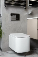 Унитаз Boheme Mane 970-SET-W безободковый, с крышкой микролифт, белый глянцевый