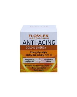 FlosLek Laboratorium Anti-Aging Gold & Energy - бодрящий дневной крем SPF 15 /   50  ml  / GTIN 5905043004525