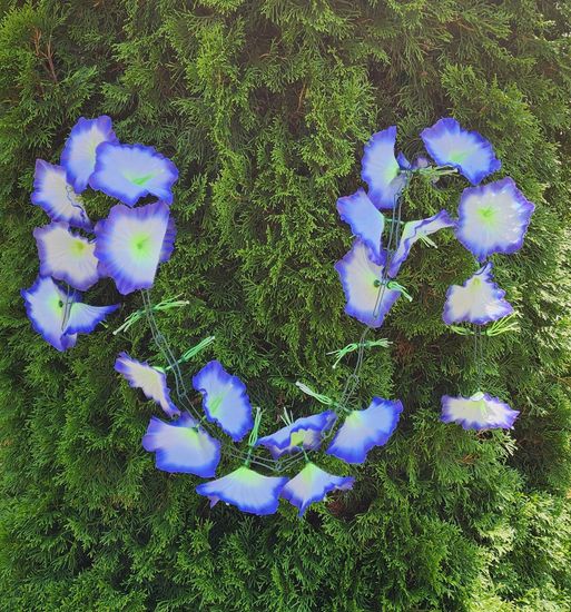 Гирлянда из цветов крупных, темно-розовая