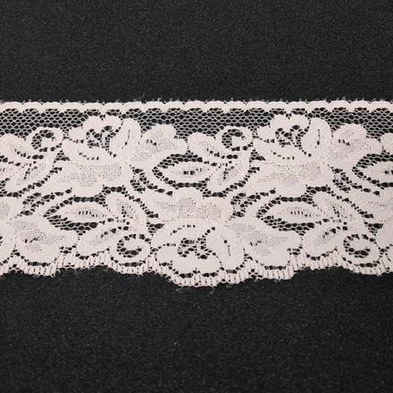 Кружево 65 мм, цвет сливочный, намотка 25 м (10216022/290118/0000971/3_Испания)