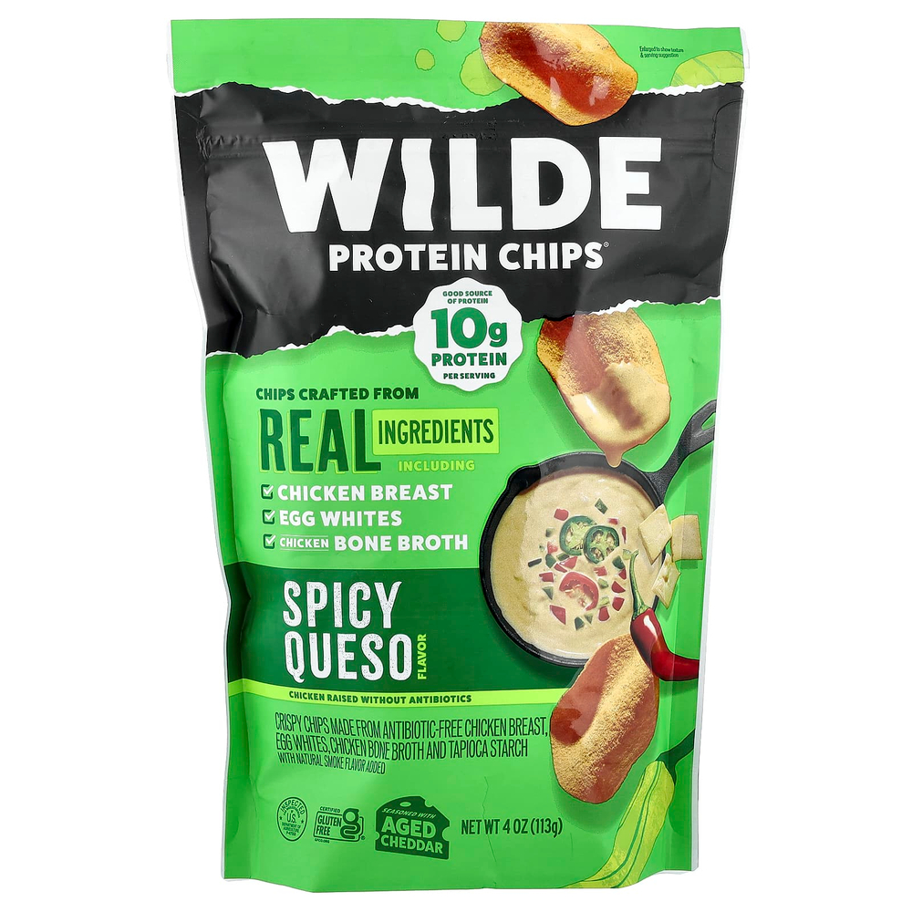 Wilde Brands, Protein Chips®, Spicy Queso, 4 oz (113 g)