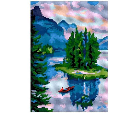 Almazlı Mozaika Lori  30*40 Сm &quot;Китайский фонарик&quot;