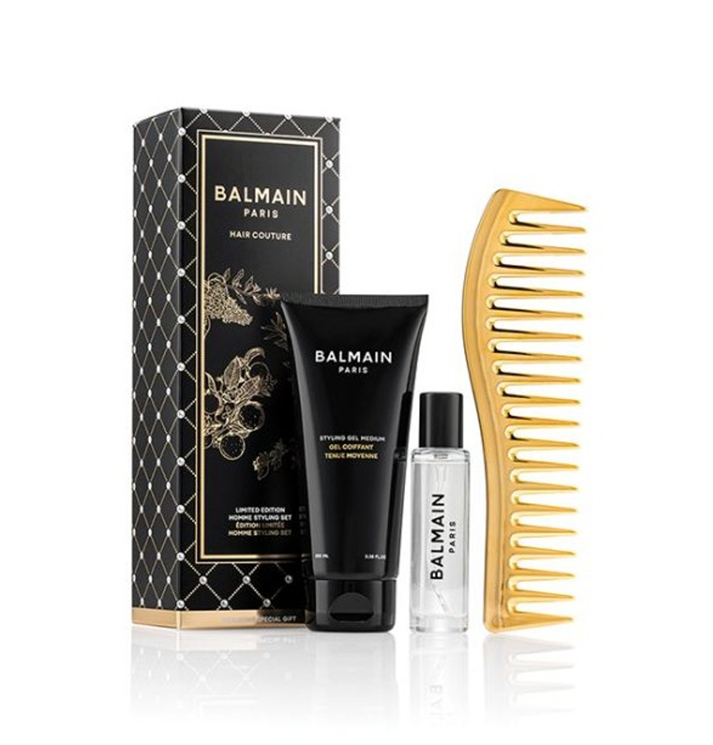 Balmain Hair Couture Лимитированный набор Limited Edition Homme Styling Set (расческа, гель, парфюм)