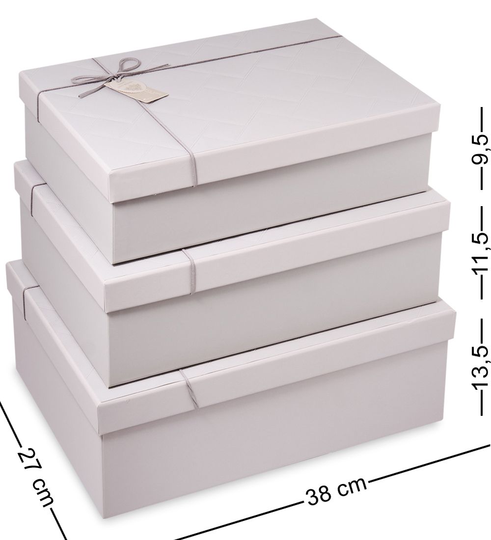 WF-184-B Набор коробок из 3 шт, серый