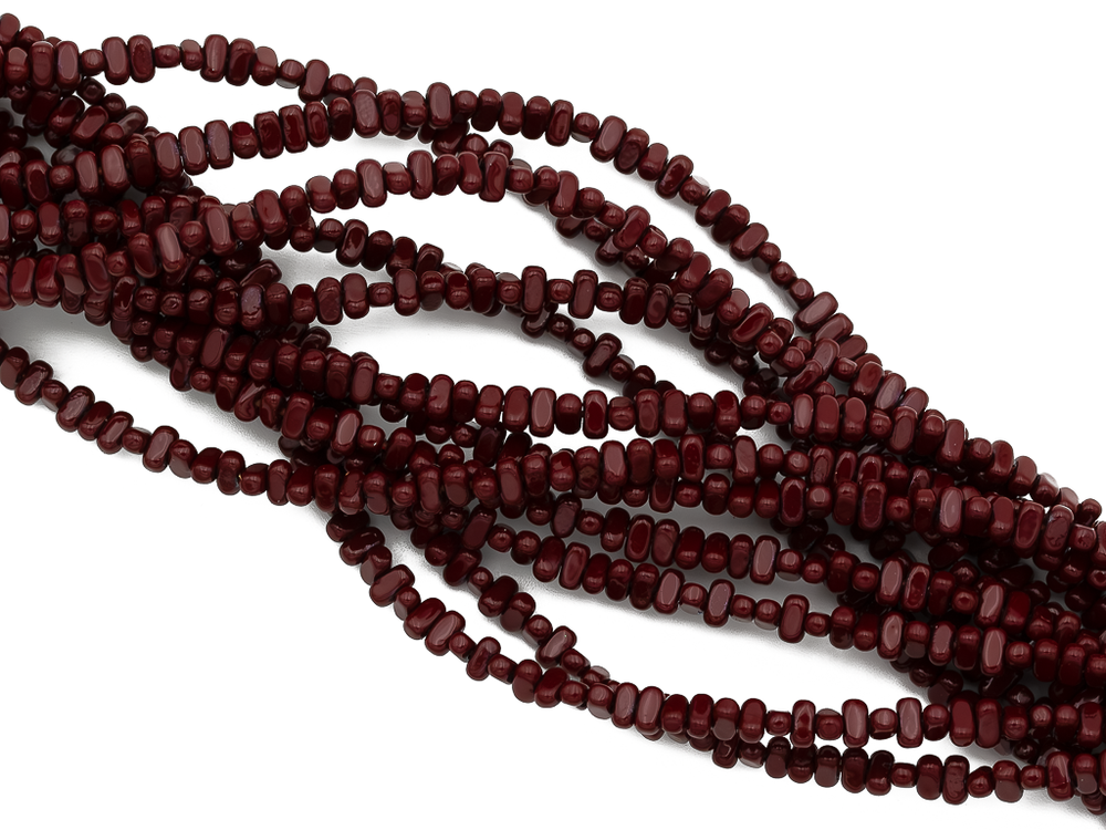 Нить гематитовых бусин "Спелая вишня", галтовка 4мм