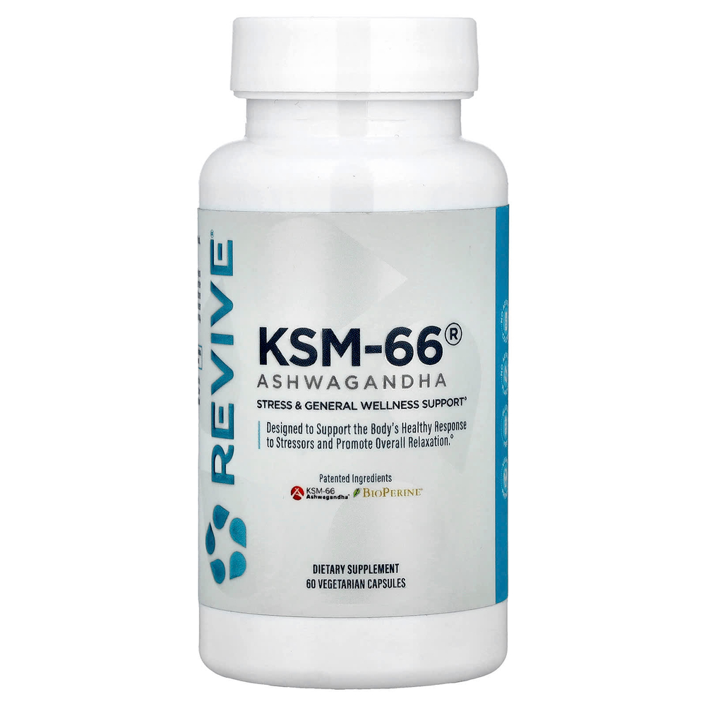 Revive, KSM-66® ашваганда, 60 вегетарианских капсул