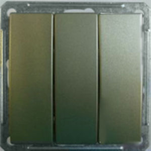 Выключатель 3-клавишный без индикации, с/у, в сборе W59 шампань Schneider Electric