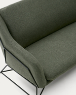 Brida 2-местный диван зеленого цвета на стальных ножках