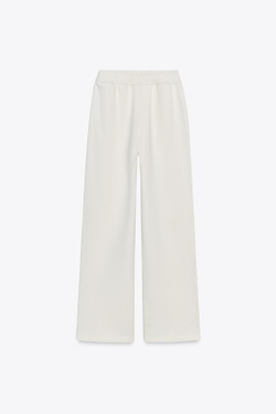 ZARA БАЗОВЫЕ БРЮКИ ИЗ МЯГКОЙ ТКАНИ, ЭКРЮ