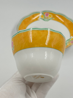 Чайная пара с жёлтой каймой Givenchy by Yamaka