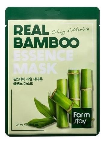 FARMSTAY МАСКА ТКАНЕВАЯ ДЛЯ ЛИЦА С ЭКСТРАКТОМ БАМБУКА REAL BAMBOO ESSENCE MASK, 23 ML