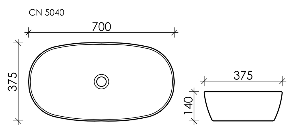 Раковина Ceramica Nova Element 70 см CN5040 белая