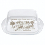 Масленка с декором 189х110х69 мм (бесцветный)