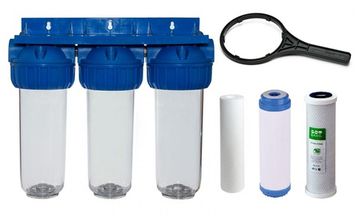 Магистральный фильтр для воды SL10 1" АкваСтиль Тройной