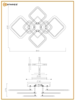ESTARES Люстра, LED, 90 Вт