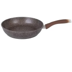 Сковорода 180/40мм с ручкой, АП (кофейный мрамор) смк18401а