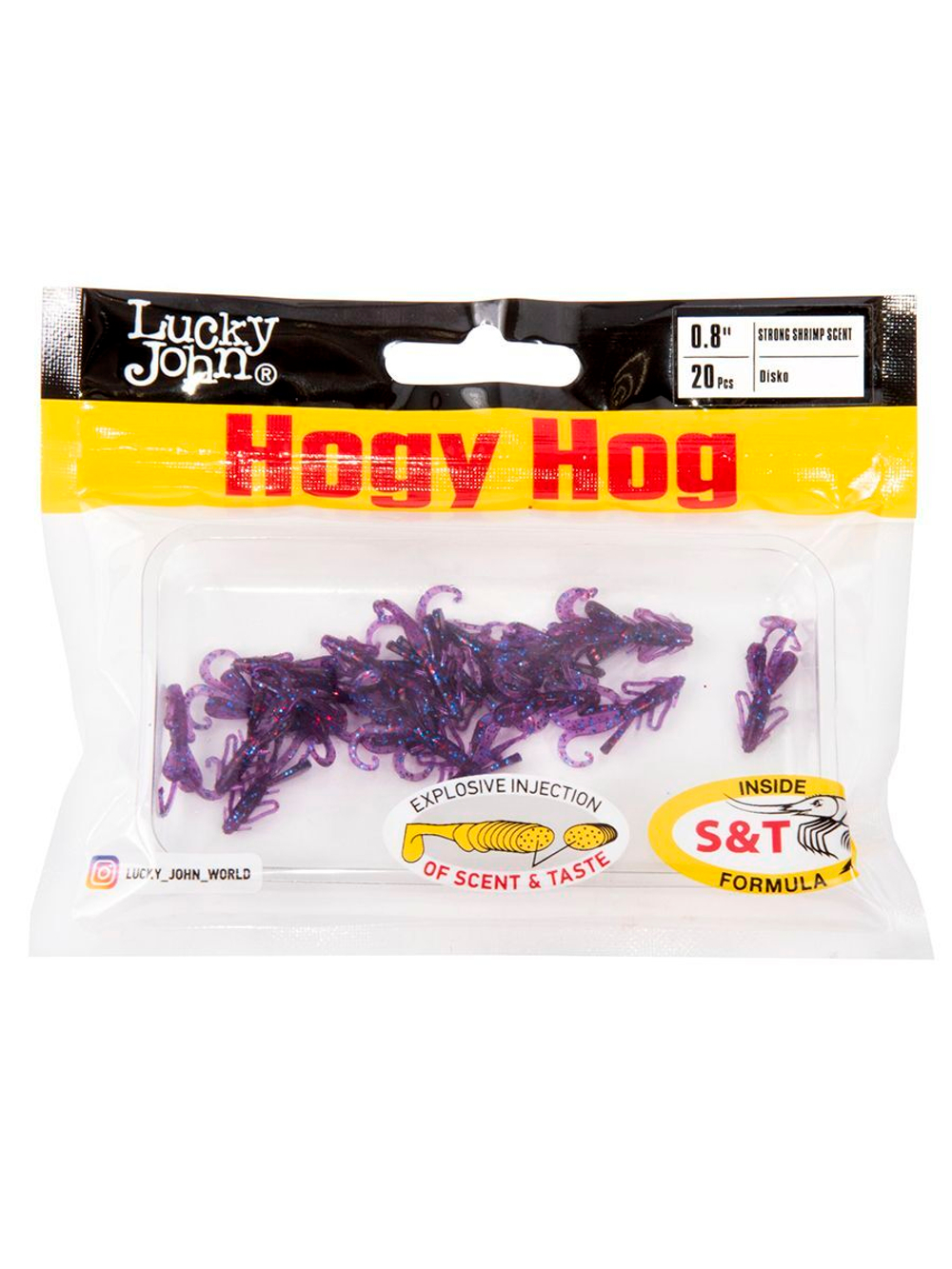 Твистеры съедобные искусственные LJ Pro Series HOGY HOG 1.6in (04.10) Mix Pack/MIX1 24 шт. в упак.