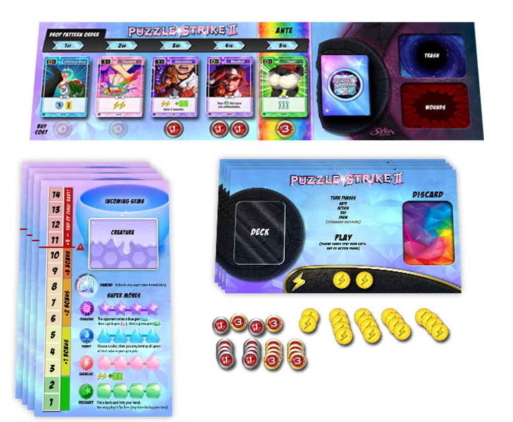 Puzzle Strike 2 + Bold Adventures expansion (Kickstarter Edition)