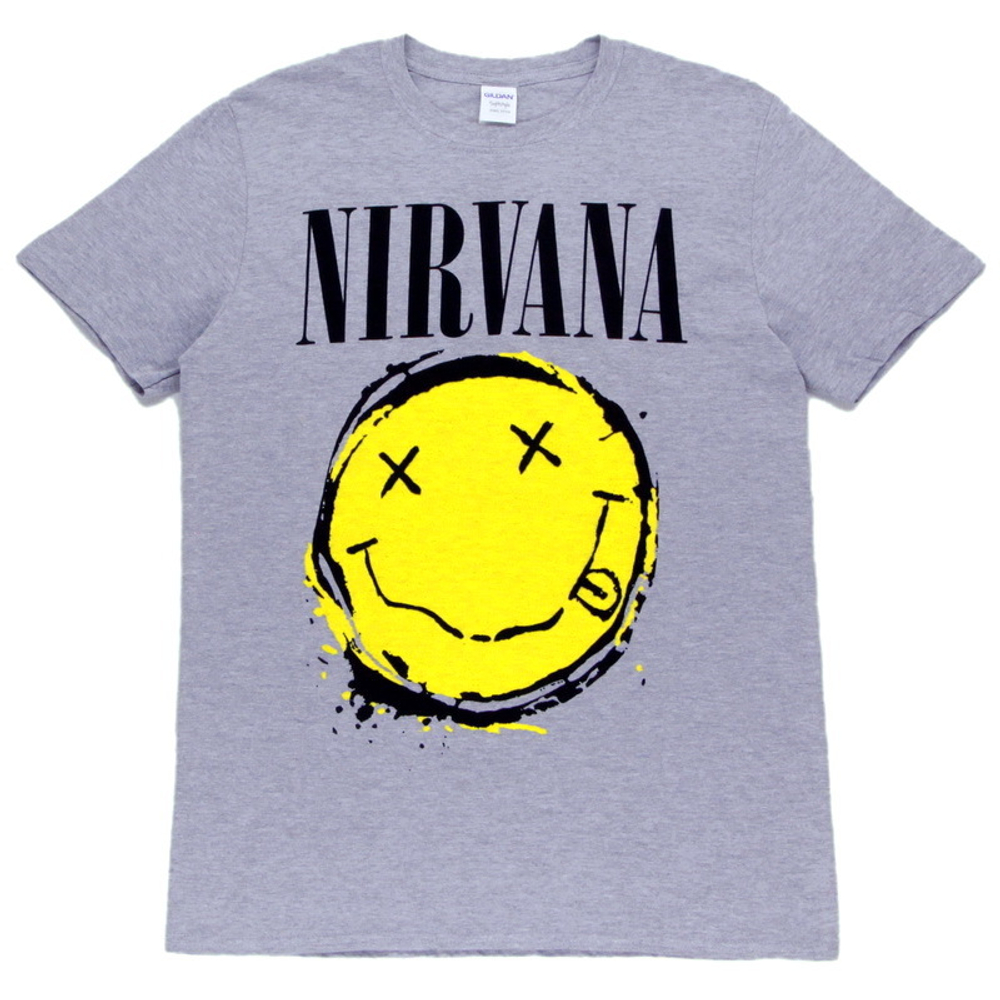 Футболка Nirvana Smiley меланжевая (884)