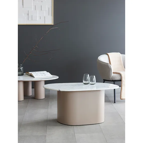 Столик журнальный Mojo, 92х43 см, бежевый мрамор