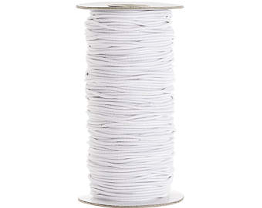 Шнур эластичный ( шляпная резинка ) 2 мм х 1м , белый