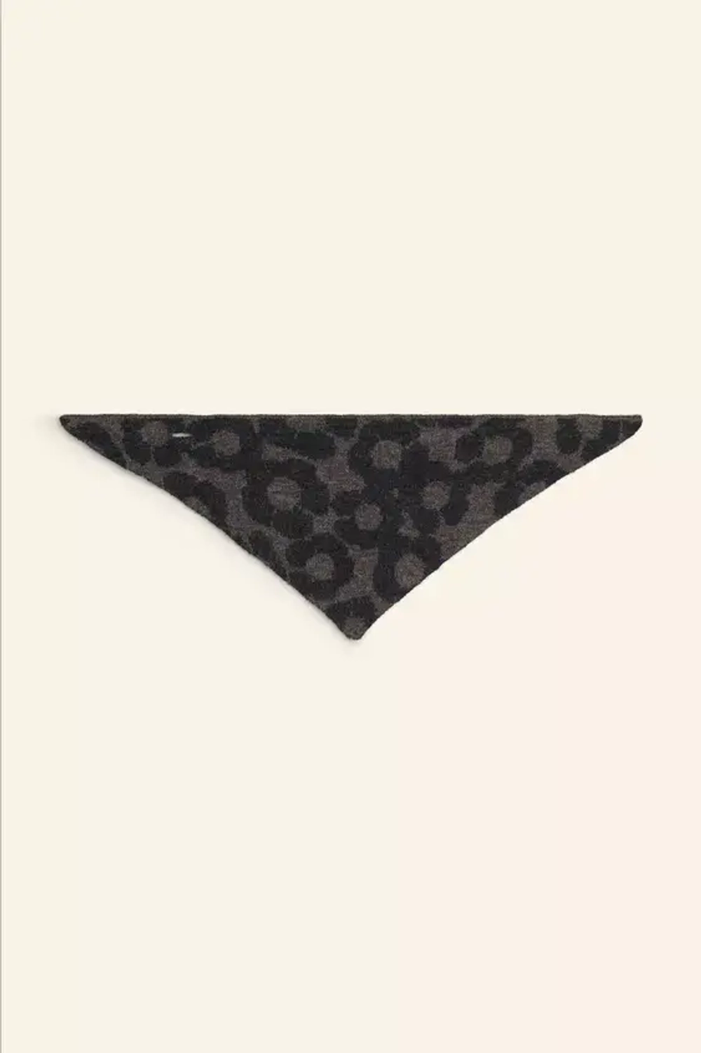 ZARA ШЕРСТЯНАЯ БАНДАНА С ЦВЕТОЧНЫМ УЗОРОМ - LIMITED EDITION, СЕРЫЙ