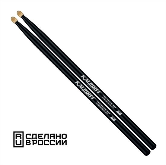 Барабанные палочки, граб, флуоресцентные, Kaledin Drumsticks 5B Black 7KLHBBK5B