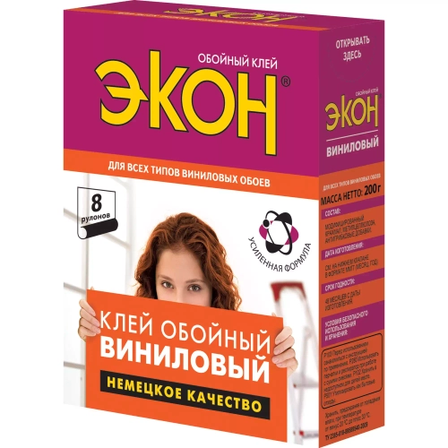 Клей обойный для виниловых обоев Экон Виниловый 200 г