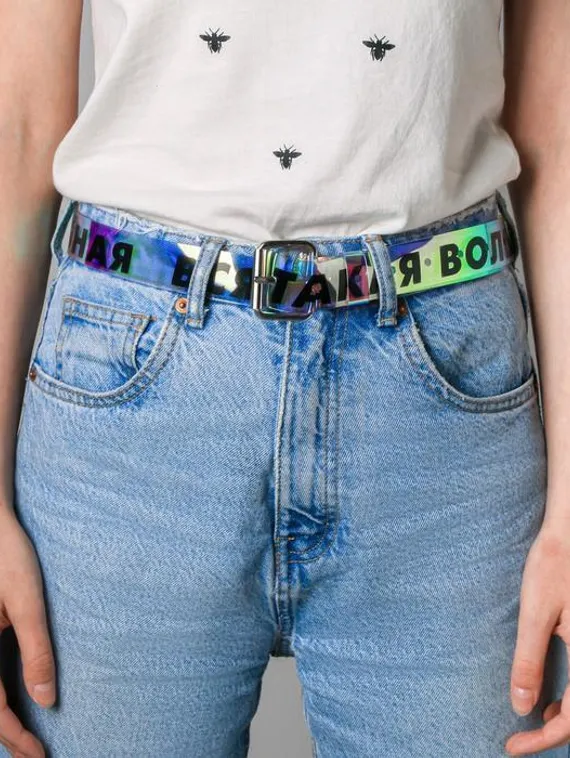 Ремень женский из зеркальной кожи &quot;Вся такая волшебная&quot;