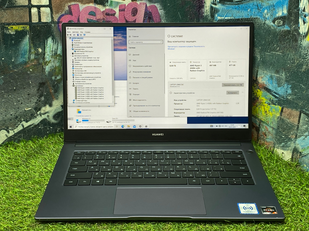 Ноутбук Huawei 14' Ryzen 5 4500U/512GB/8GB/ MateBook D 14[NBL-WAP9R]/Windows 10