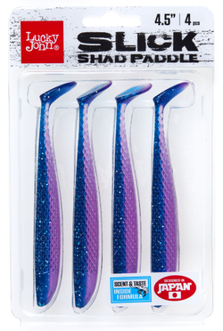 Виброхвосты съедобные Lucky John SLICK SHAD PADDLE 4.5in / цвет Z18 / 4 шт.