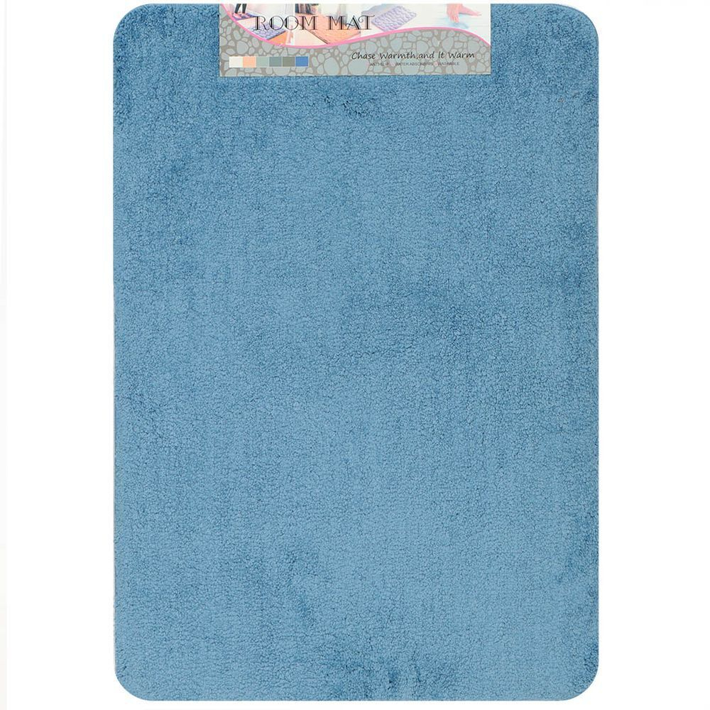 Коврик для ванной, 0.58х0.88 м, ПЭ, голуб, Лама, Y3-782
