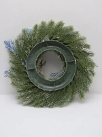 Венок новогодний 40 см, на дверь, на стол, декор для дома