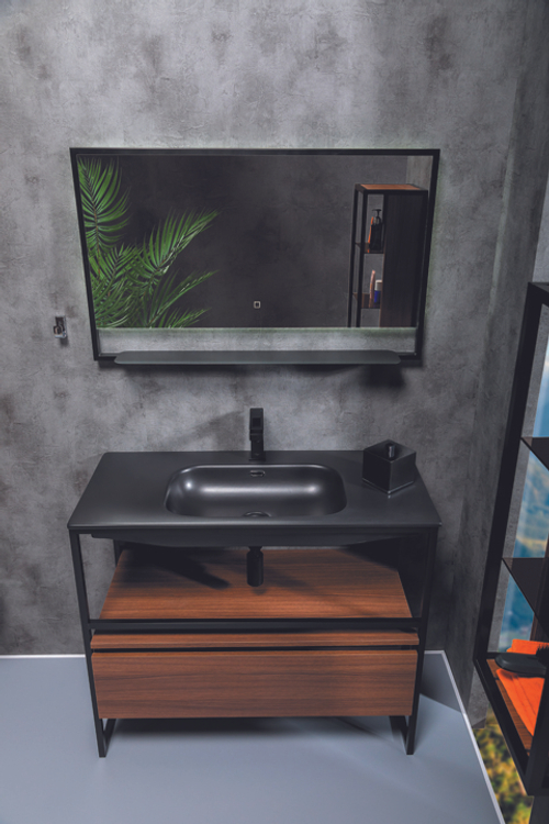 Armadi Art Ящик под консоль LOFT 100 dark wood, 1 полка