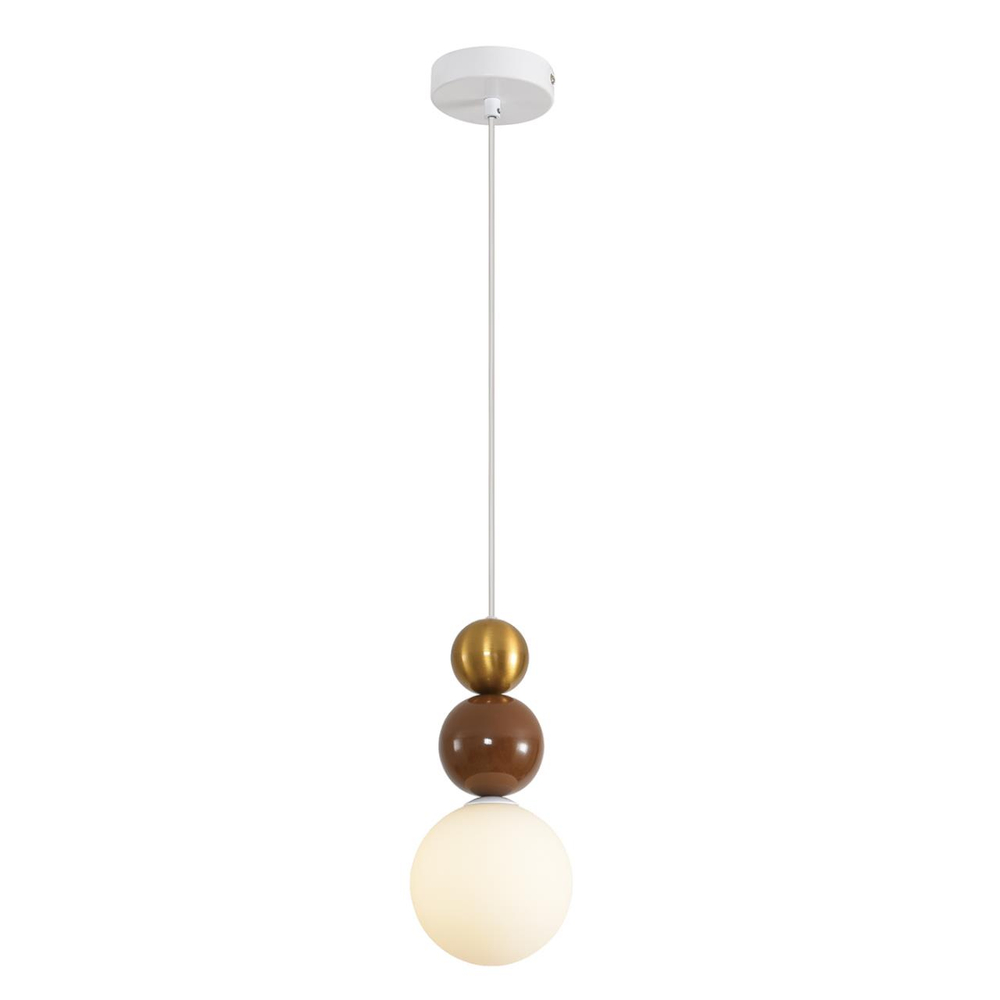 8257/1 SUSPENTIONI LN26 000 золото/коричнеый/белый, металл/стекло Подвес G9 1*20W 220V BONBONES