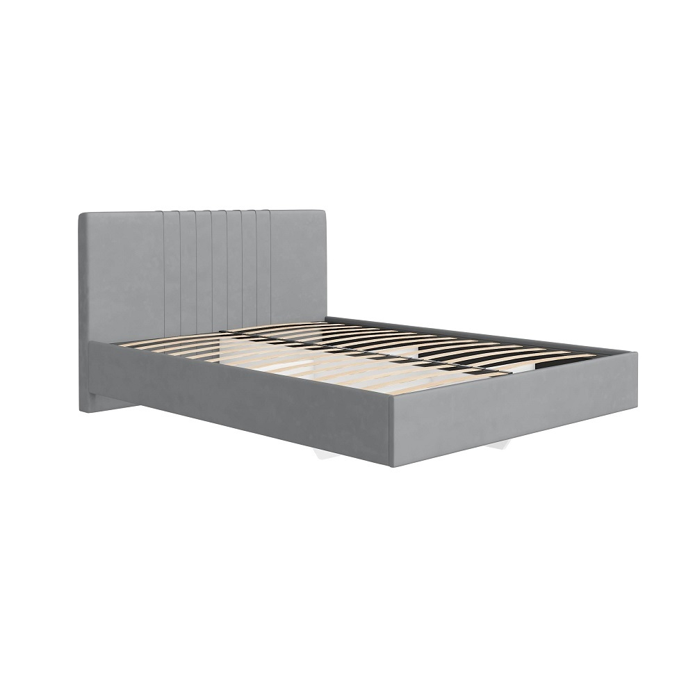 Кровать с латами Соло 140*200, Светло-серый